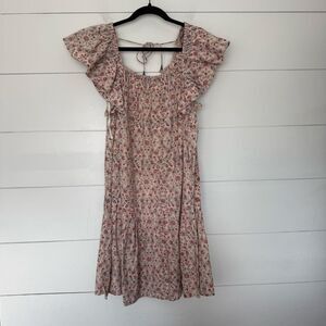 Kopal Women’s XS Pink Floral Cottagecore Mini Dress New